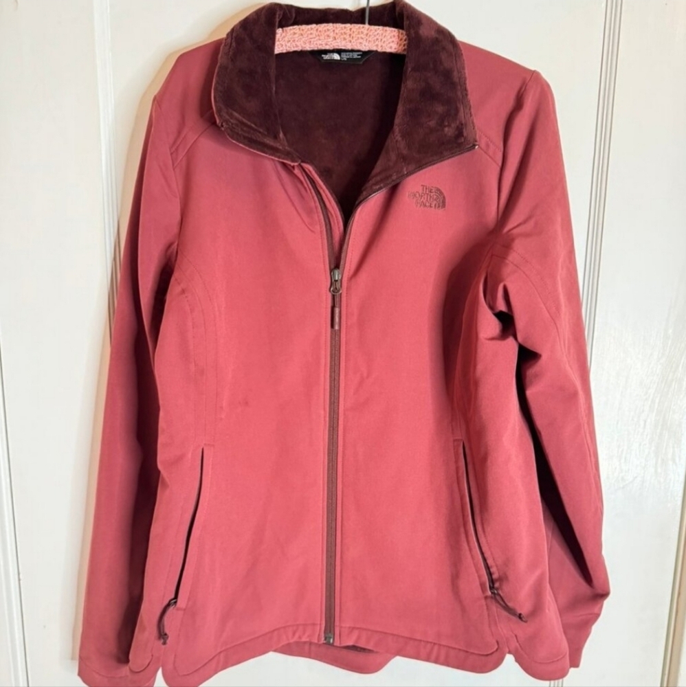 The North Face  Lisie Raschel Fleece Jacket Red Maroon sz L